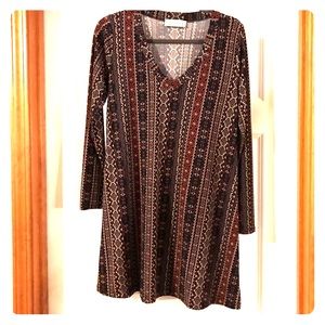 Veronica M Pattern Long Sleeve Dress